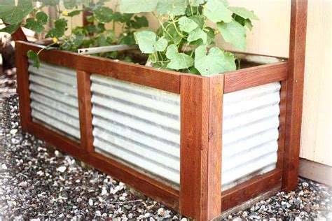 how to build a corrugated metal planter box|building raised planter boxes.